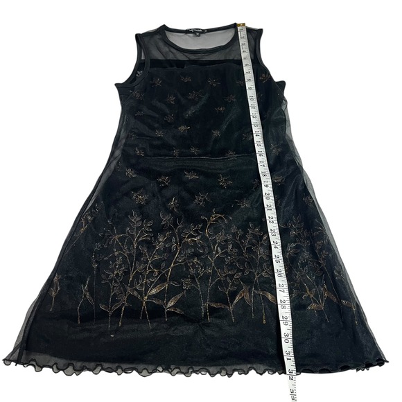My Michelle Dress Juniors Medium‎ Black Floral Sheer Mini - Picture 9 of 9